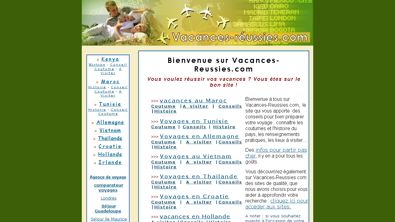 Capture d'écran de http://www.vacances-reussies.com